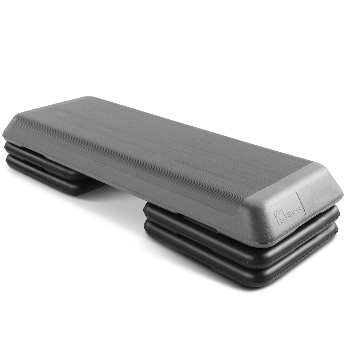 Aerobic Stepper 43'' Platform with 4 Risers - Health Club Size Step Exercise