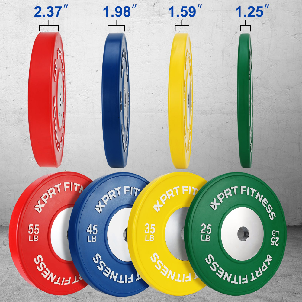 Competition Bumper Plates Set Premium Rubber Quality for Weightlifting