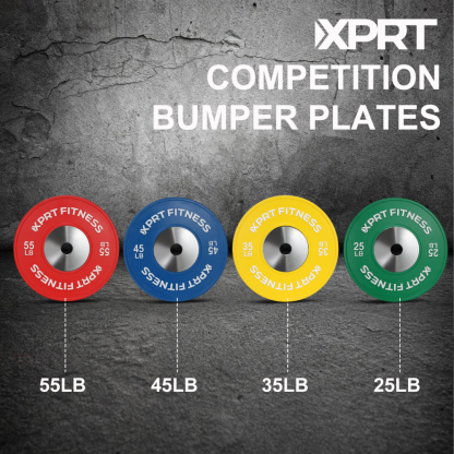 Competition Bumper Plates Set Premium Rubber Quality for Weightlifting