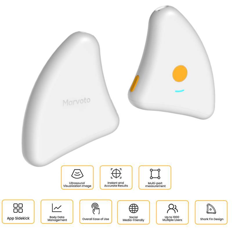 Body Fat Scanner Portable Ultrasound Measurement with Smart App, Postpartum Use is also Very Safe-Trainnox
