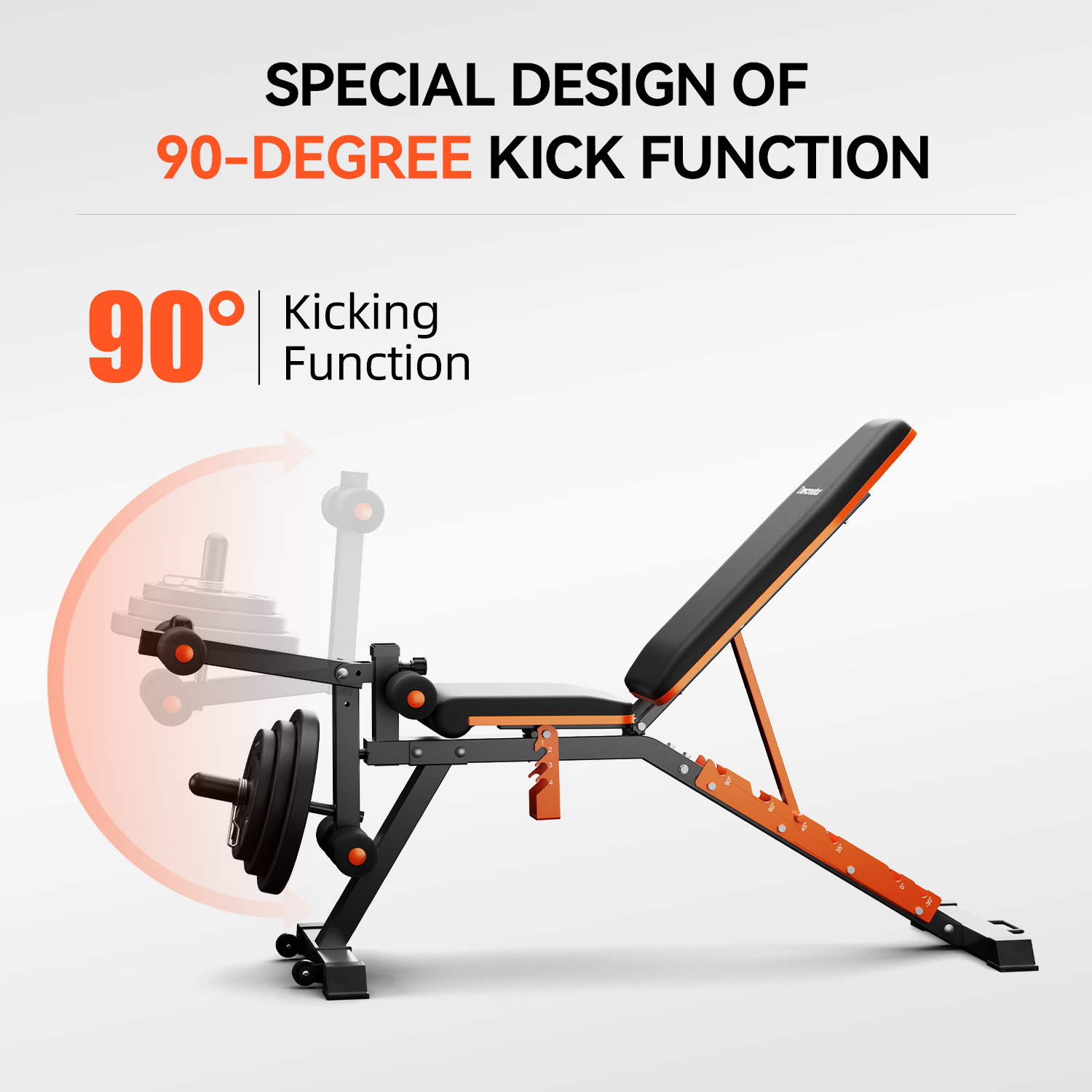 DAV Adjustable Preacher Curl Weight Bench With Leg Extension Trainnox
