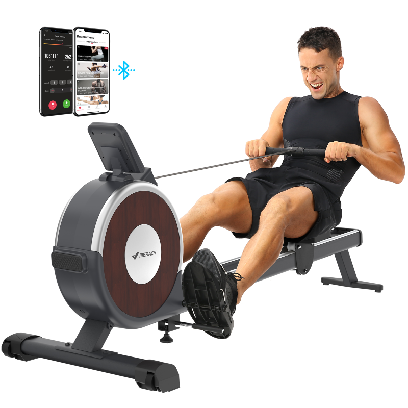 Magnetic Rower Machine with Dual Slide Rail for Home Use, 16 Levels of Quiet Resistance, Max 350lb Weight Capacity, Q1S-1-Trainnox