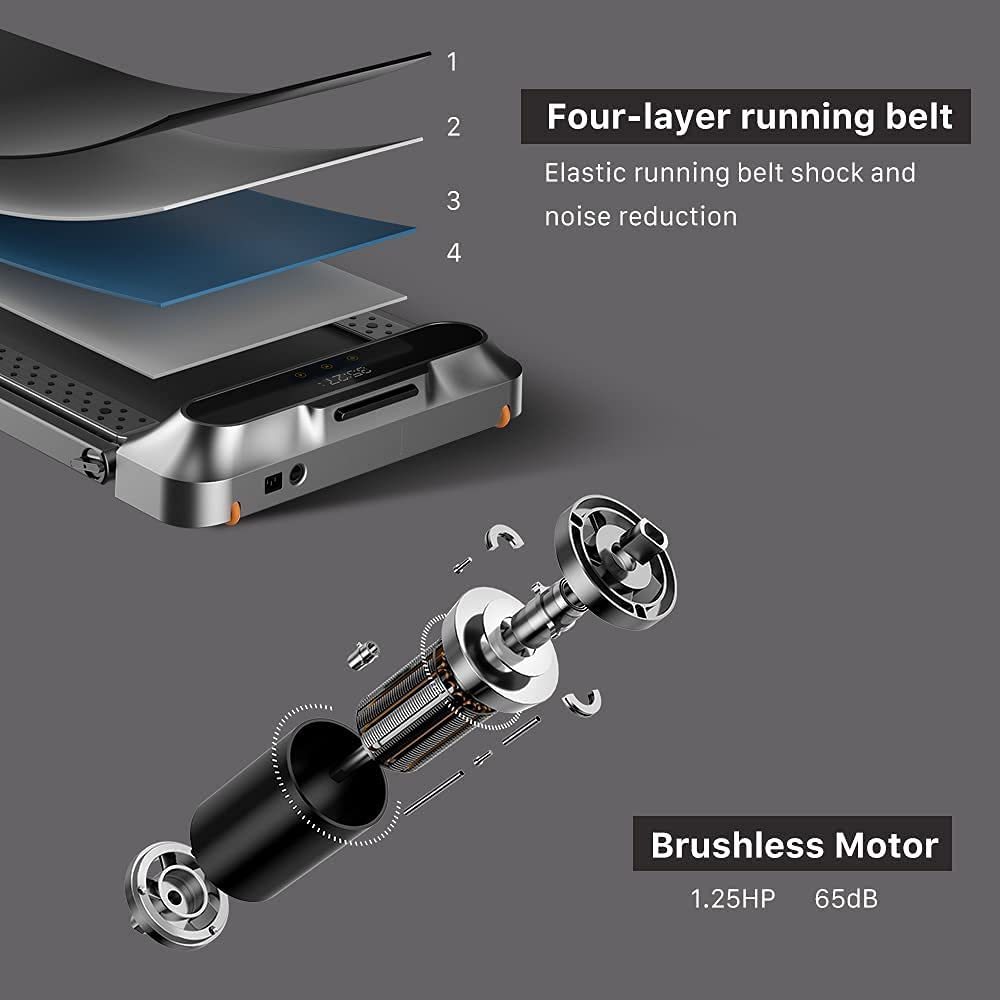 Under Desk Running and Walking Folding Easy Assembly Treadmill R2 0.3-6.2MPH, Postpartum Use is also Very Safe-Trainnox