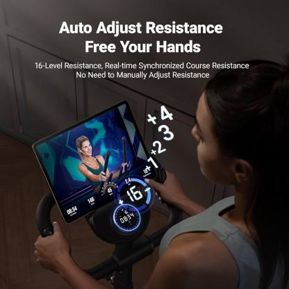 Merach Elliptical Machine for Home Compact Elliptical Trainer with MERACH App Hyper-Quiet Magnetic Drive 16 Resistance Levels 330lbs Capacity