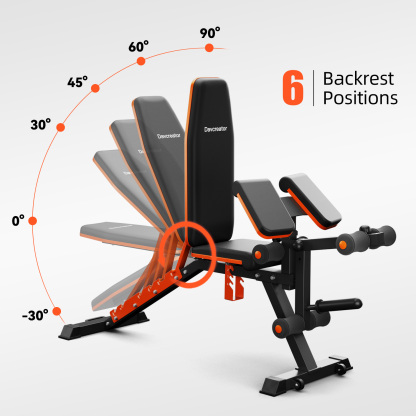 PRE-SALE DAV Adjustable Preacher Curl Weight Bench With Leg Extension