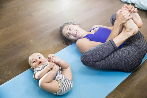 postpatrum happy baby yoga