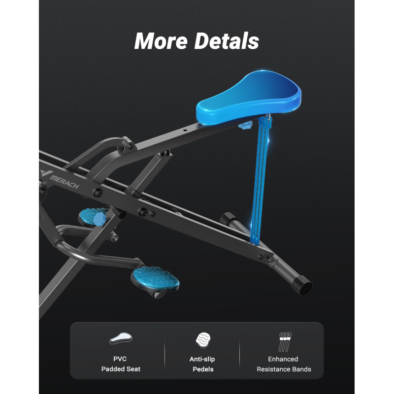 2 in 1 Squat Rowing Machine, Easy Setup & Foldable Exercise Equipment, R07-Trainnox