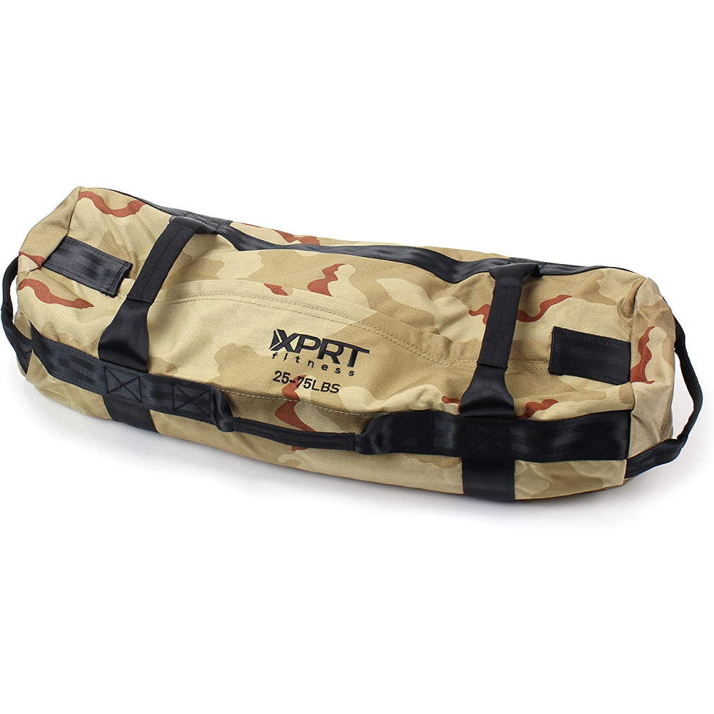 Workout Sandbag for Heavy Duty Workout Cross Training 7 Multi-positional Handles - Color Army Green/Black/Camo-Trainnox