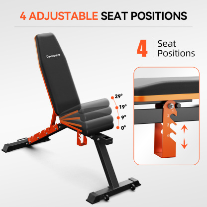 PRE-SALE DAV Adjustable Preacher Curl Weight Bench With Leg Extension