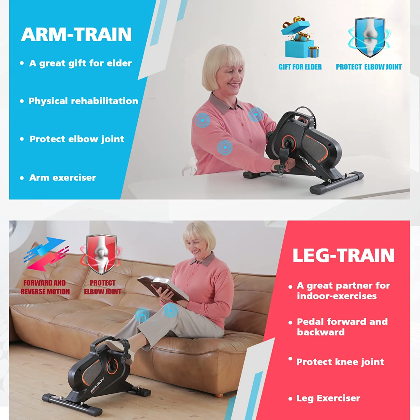 Magnetic Under Desk Cycling Bike Leg Exercise Machine YBM-1, Postpartum Use is also Very Safe-Trainnox