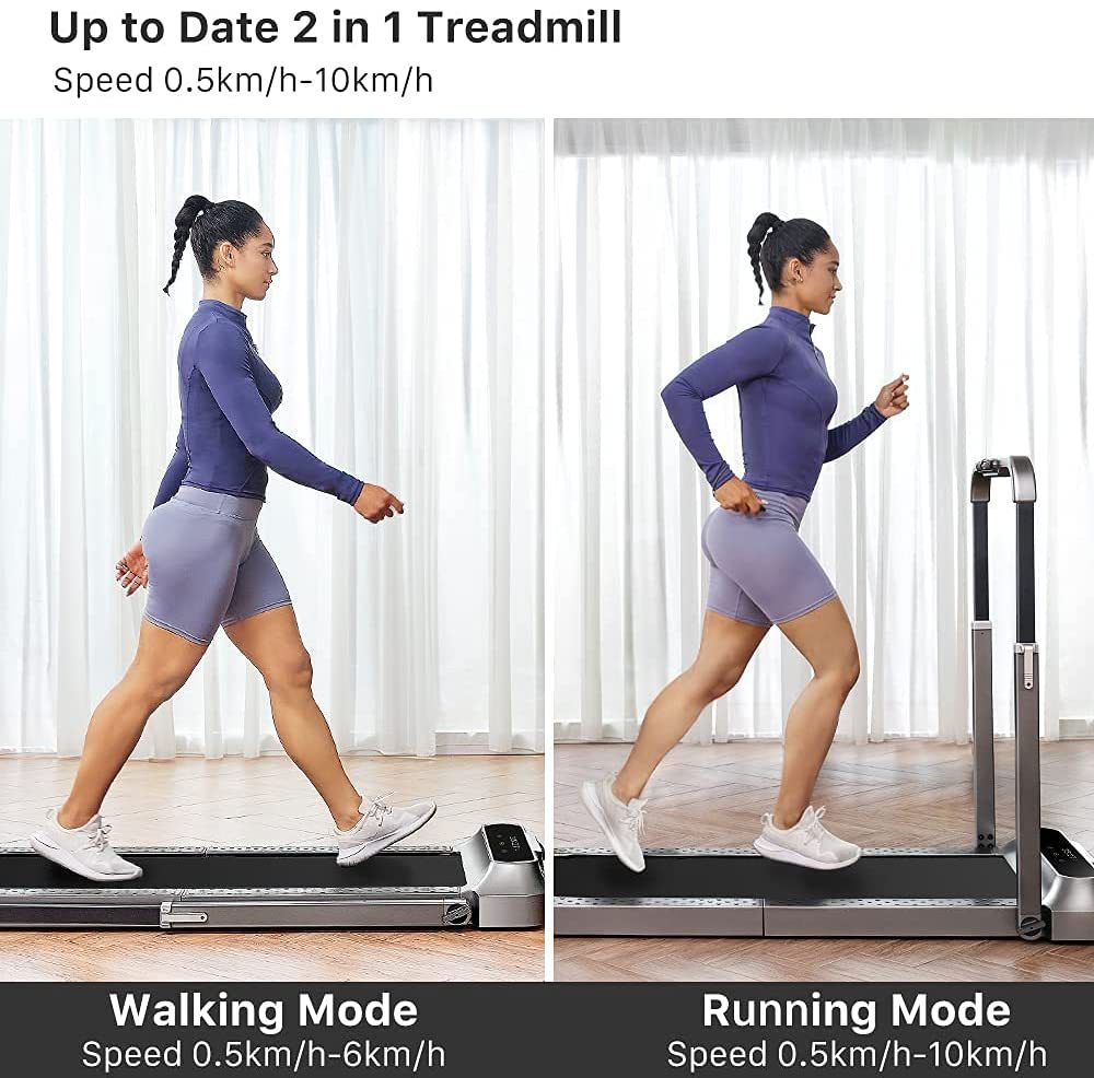 Under Desk Running and Walking Folding Easy Assembly Treadmill R2 0.3-6.2MPH, Postpartum Use is also Very Safe-Trainnox