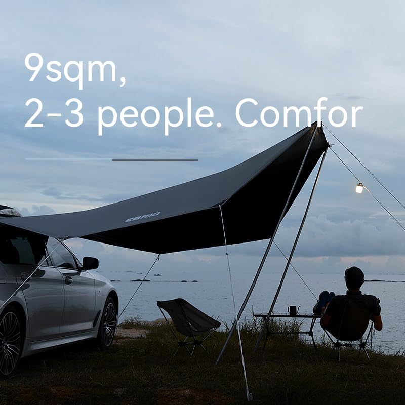 C1 Vacuum Adsorption Portable Car Awning, Camping Car Tail Tent Waterproof Shed