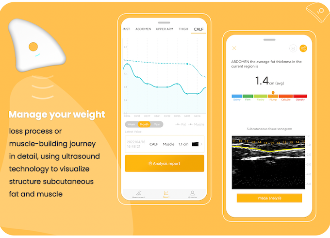 Body Fat Scanner Portable Ultrasound Measurement with Smart App, Postpartum Use is also Very Safe-Trainnox