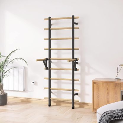 DHT Swedish Ladder Suspension Trainer Wood Stall Bar DW-S