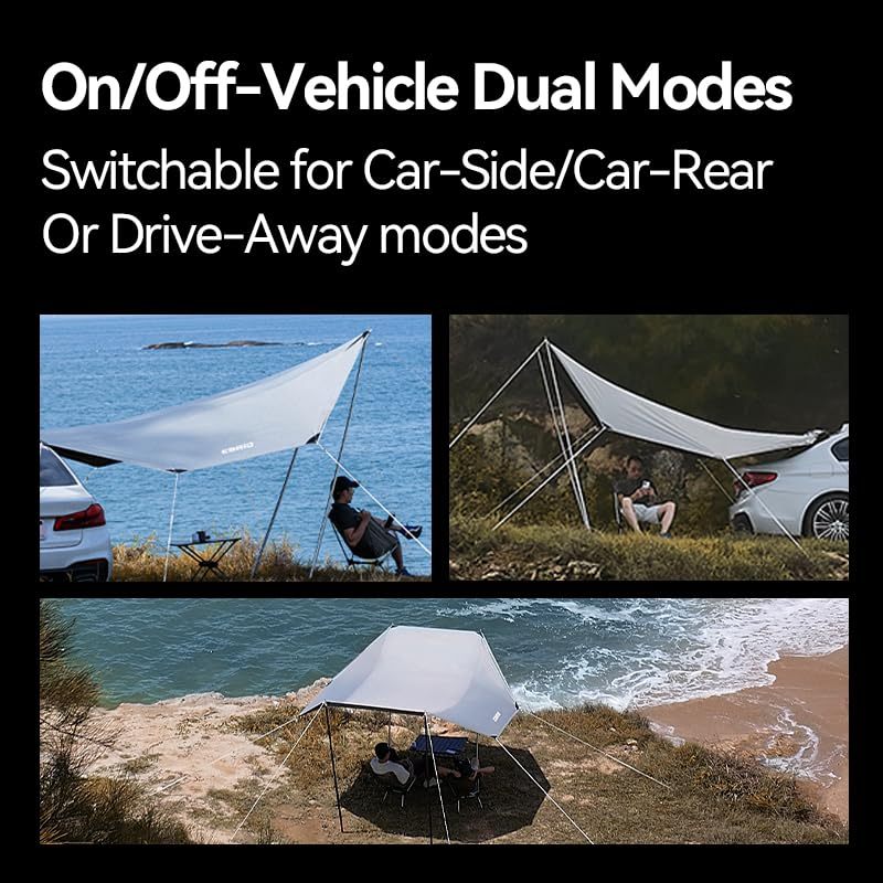 C1 Vacuum Adsorption Portable Car Awning, Camping Car Tail Tent Waterproof Shed