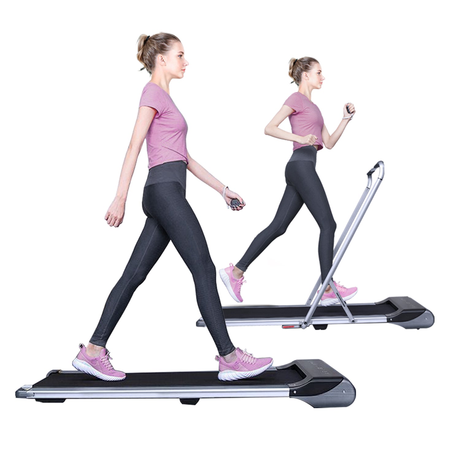 2-in-1 Portable Treadmill Light Slim Folding for Home Office (Air), Postpartum Use is also Very Safe-Trainnox