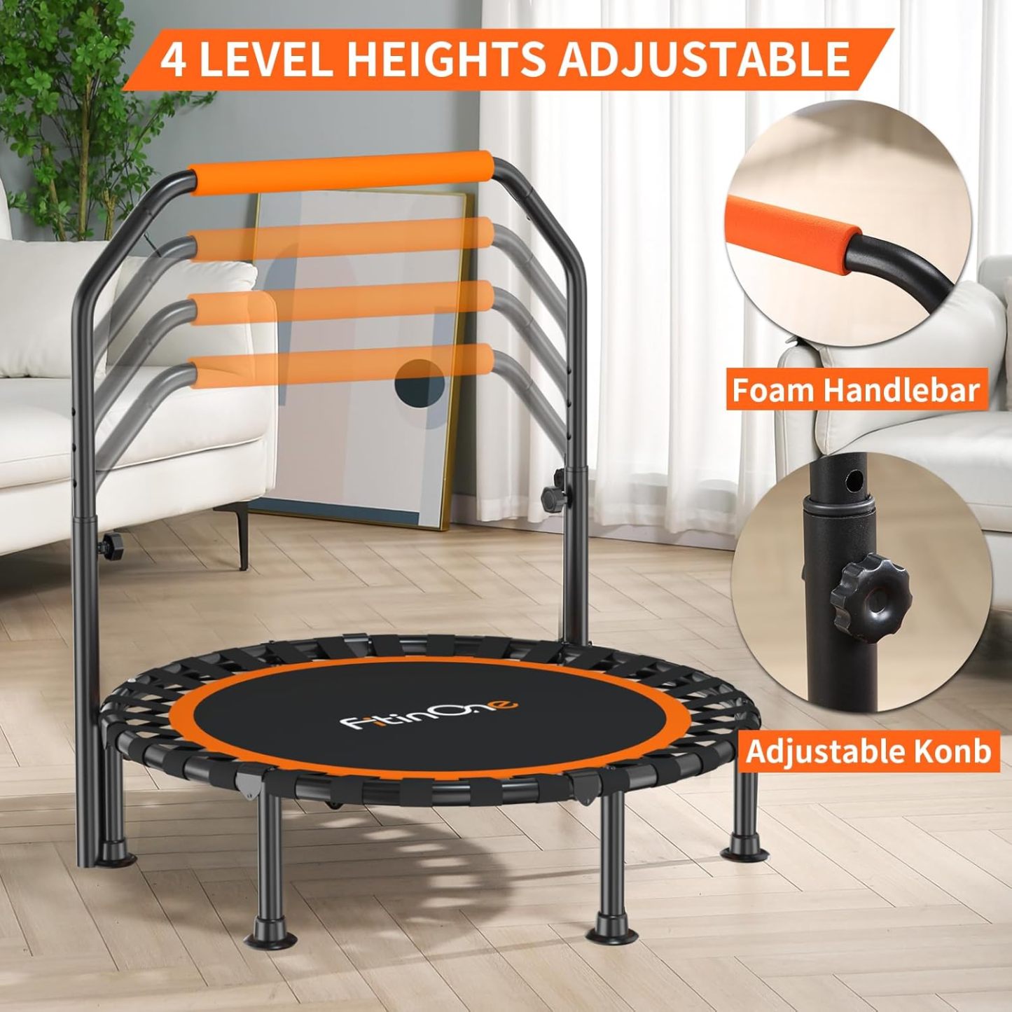 FitinOne 40"/48" Foldable Mini Trampoline
