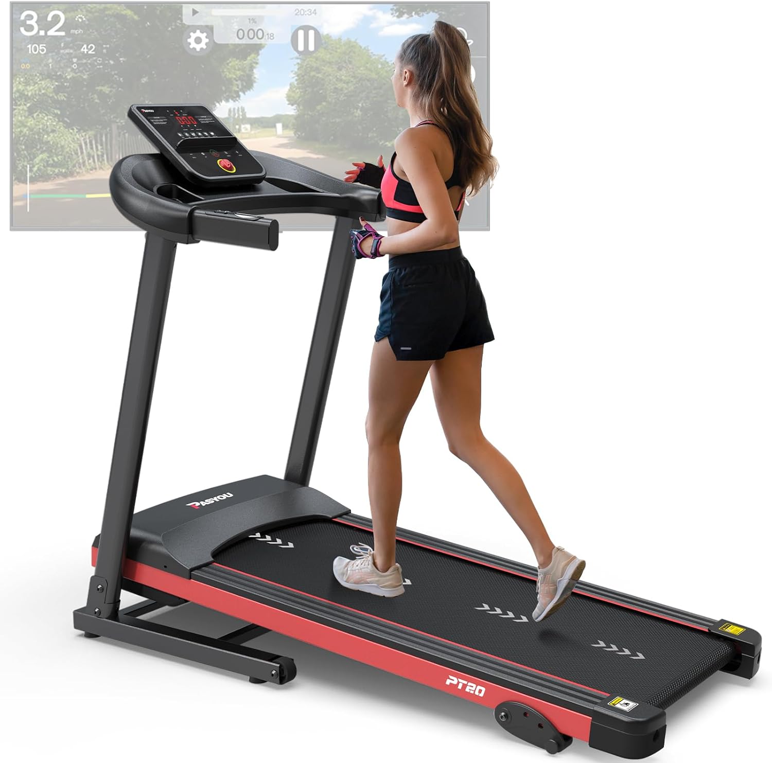 PASYOU Foldable Treadmill for Home