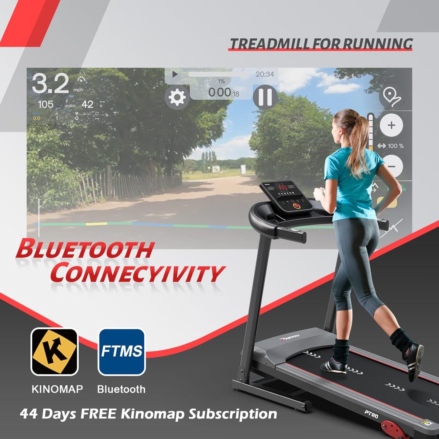 PASYOU Foldable Treadmill for Home