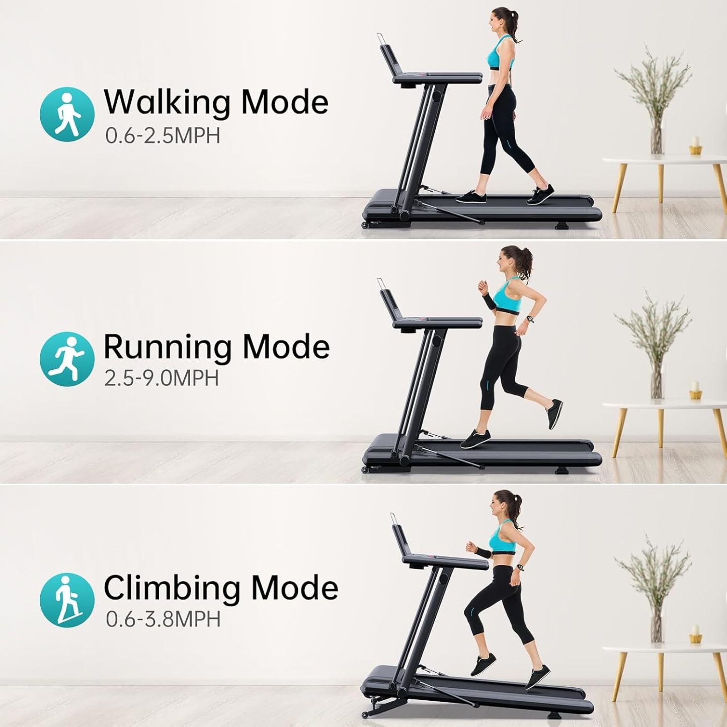 Treadmill with incline BOTORRO R5PRO Foldable Treadmill with auto incline 12 Levels