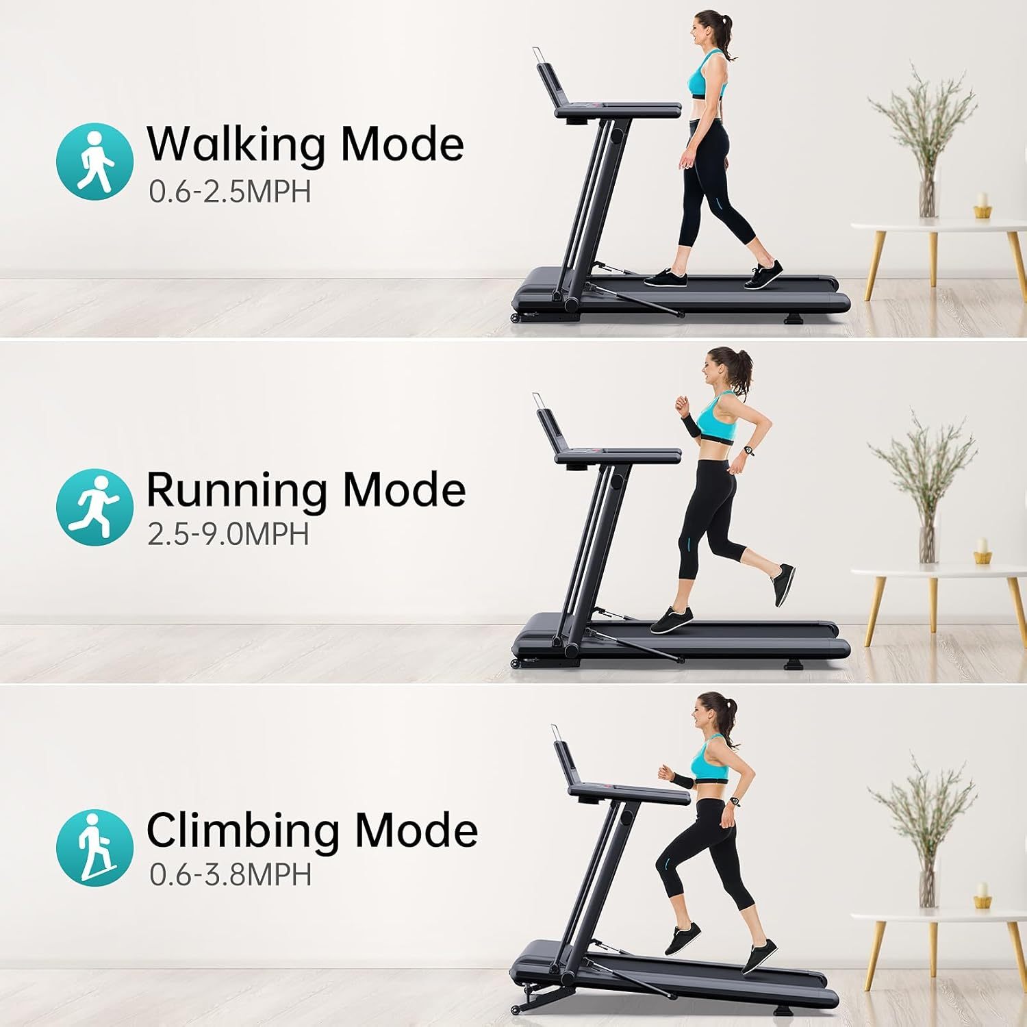 Treadmill with incline BOTORRO R5PRO Foldable Treadmill with auto incline 12 Levels
