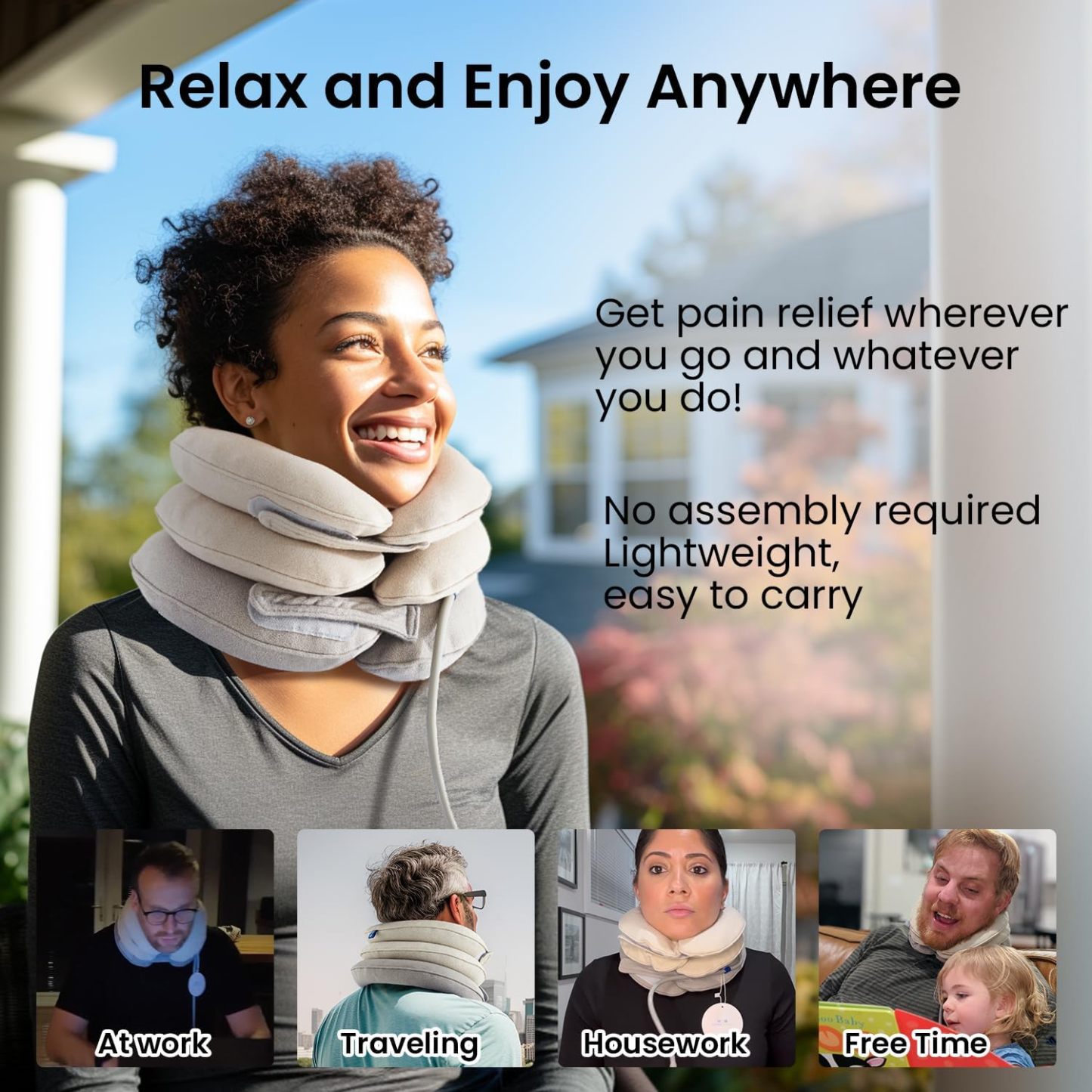 MOENMEDIC Inflatable Cervical Traction device with Head Support