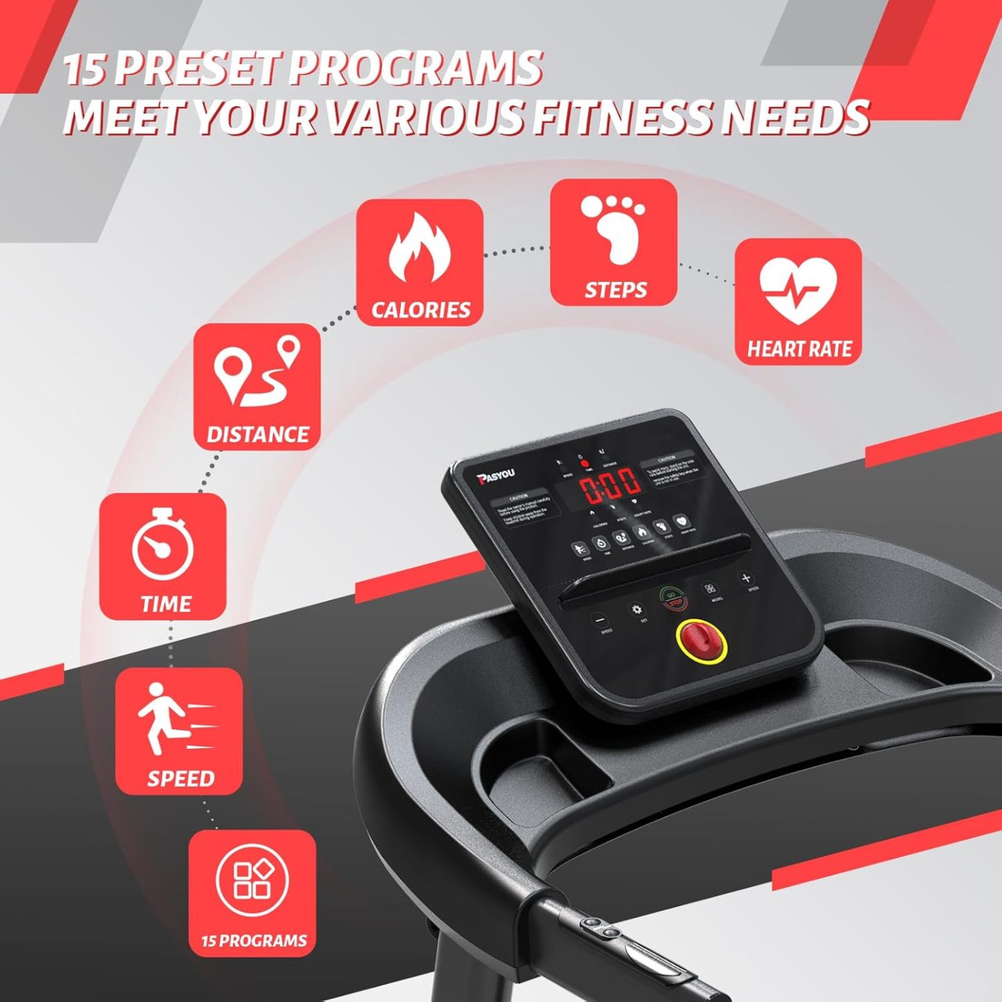 PASYOU Foldable Treadmill for Home