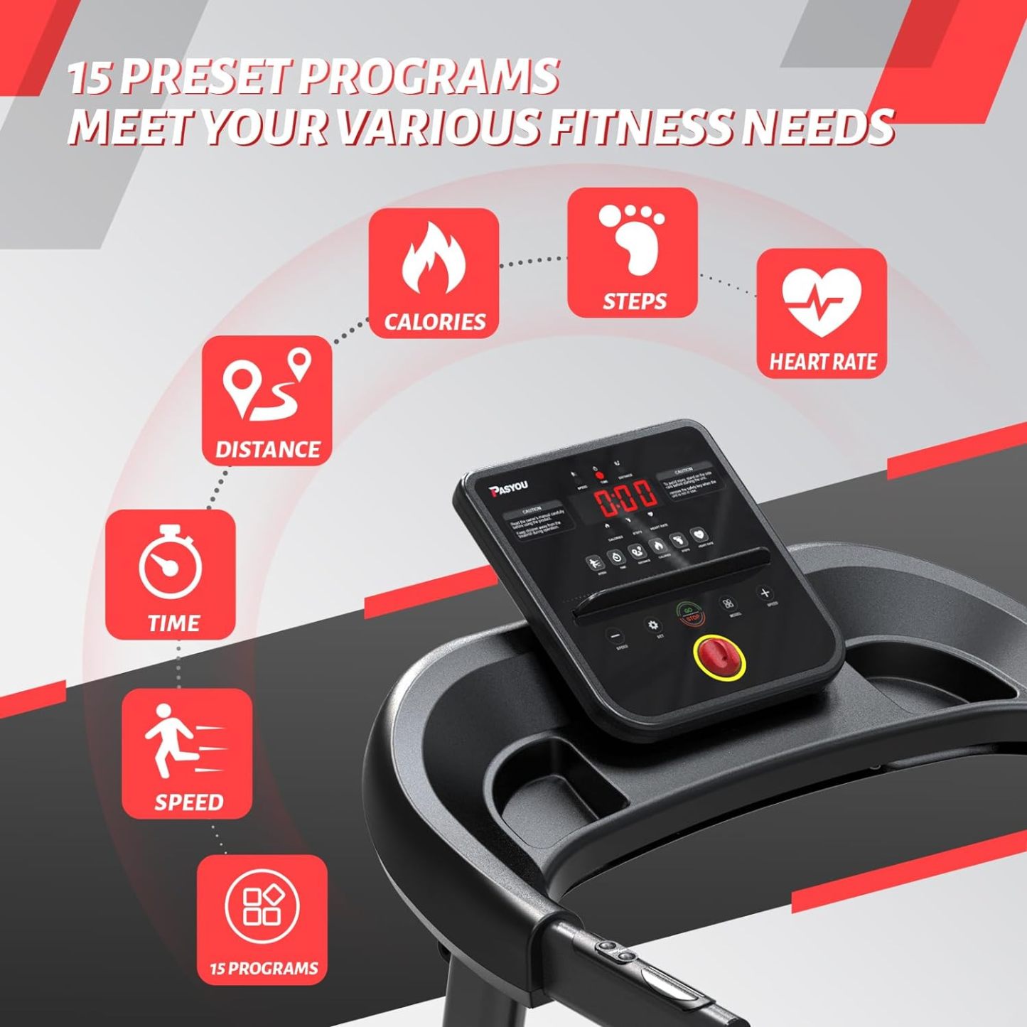PASYOU Foldable Treadmill for Home