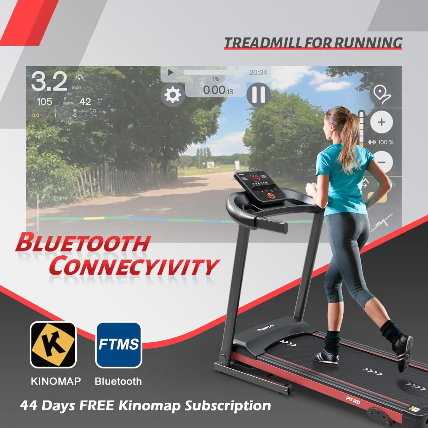 PASYOU Foldable Treadmill for Home
