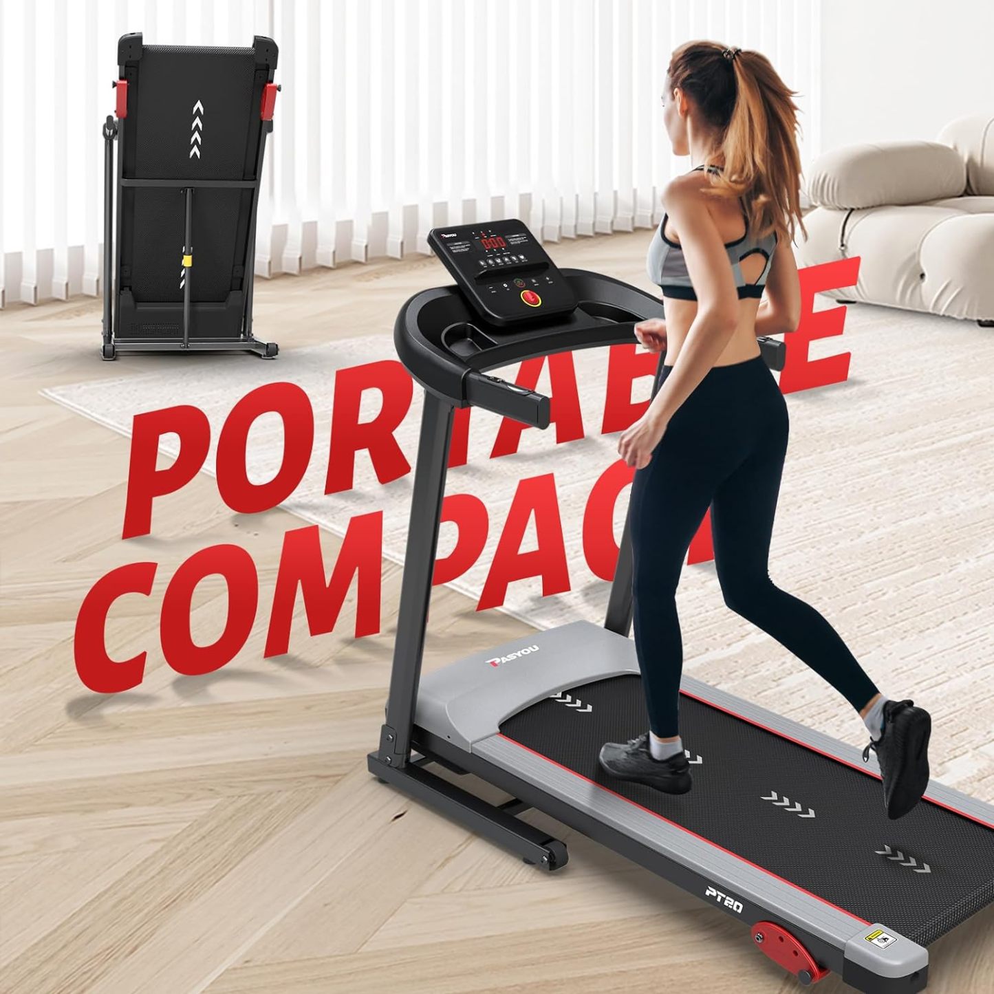 PASYOU Foldable Treadmill for Home