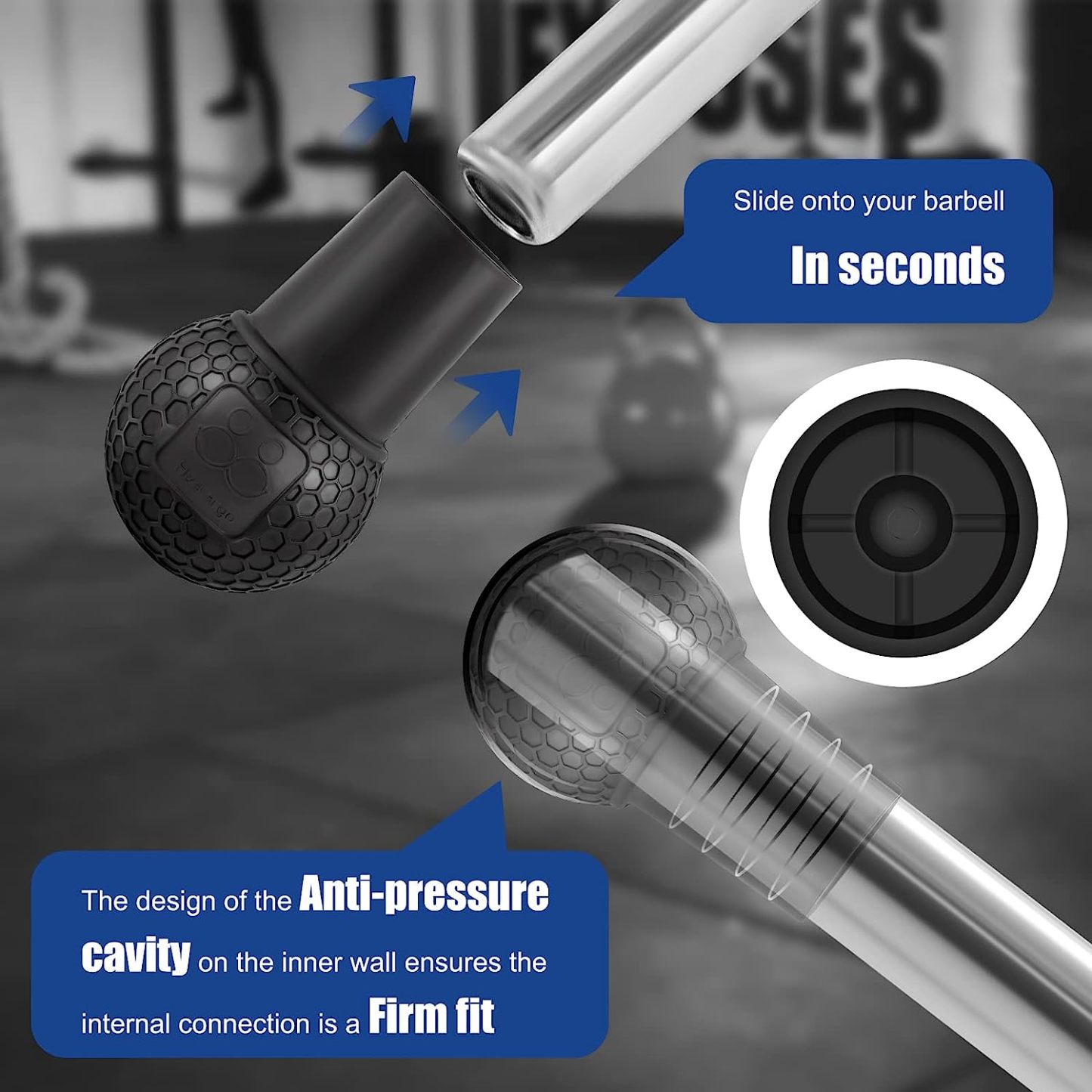 Natural Rubber Landmine Attachment for 2 Inch Olympic Bars