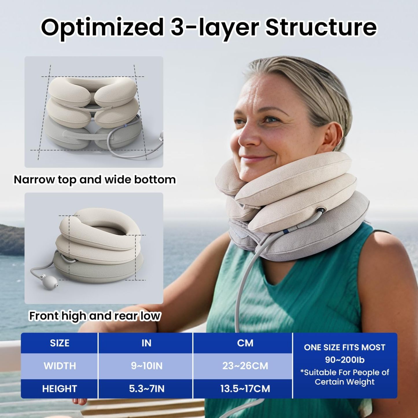 MOENMEDIC Inflatable Cervical Traction device with Head Support
