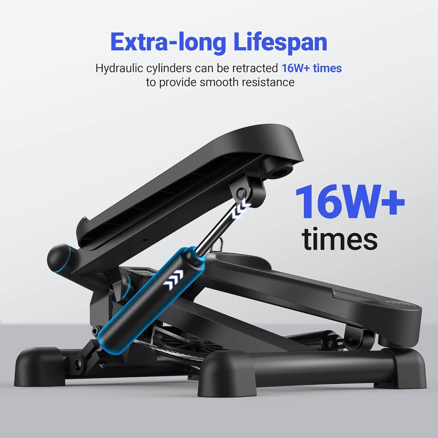 Merach Mini Stepper with Resistance Bands for Full Body Workout Twist Stair Stepper 330lbs Capacity Home Exercise Equipment
