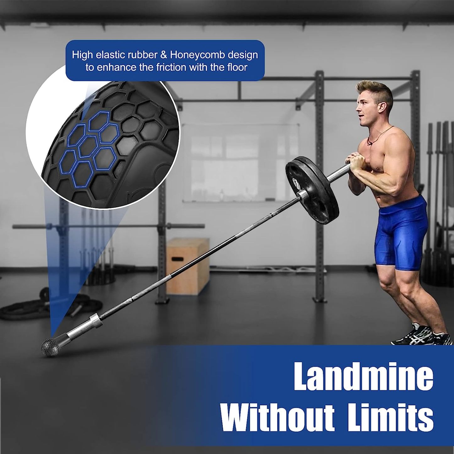 Natural Rubber Landmine Attachment for 2 Inch Olympic Bars