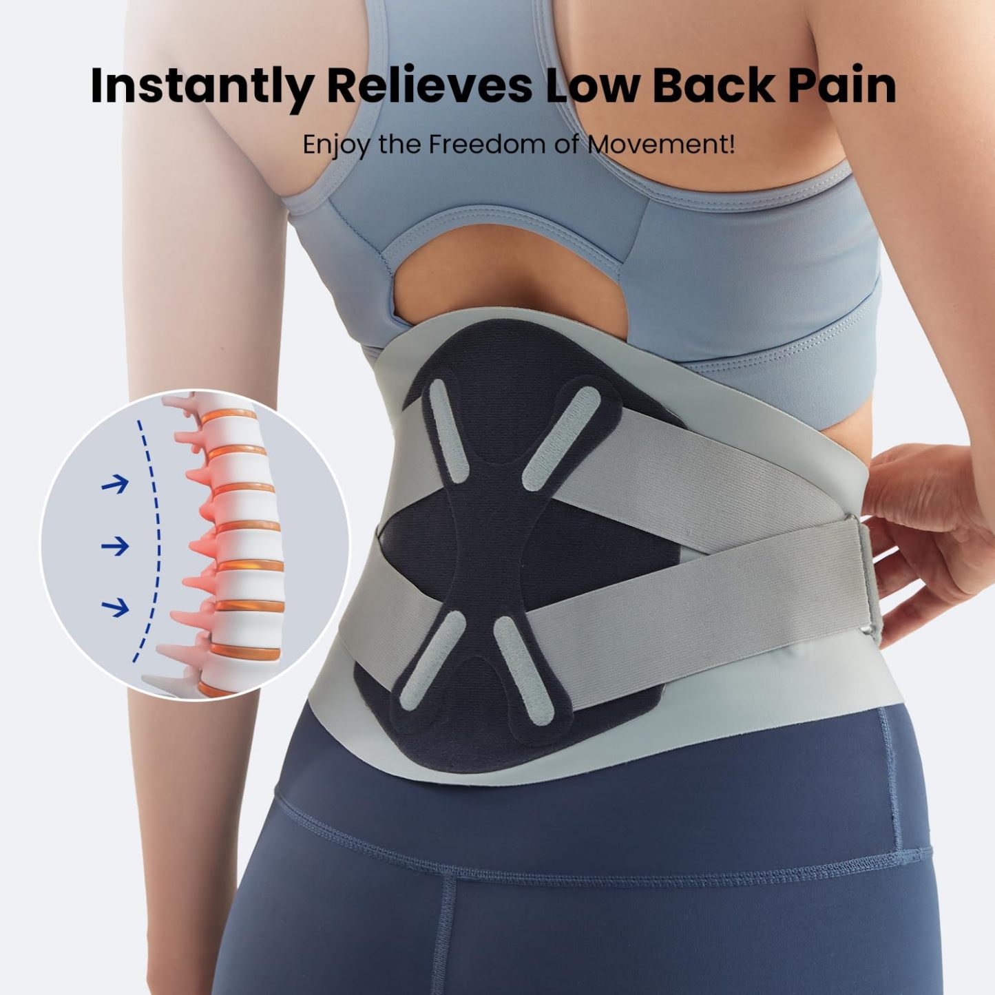 MOENMEDIC X-shaped thin and lightweight lumbar support back brace