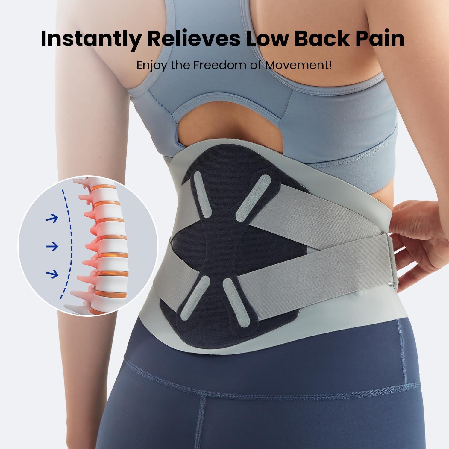 MOENMEDIC X-shaped thin and lightweight lumbar support back brace