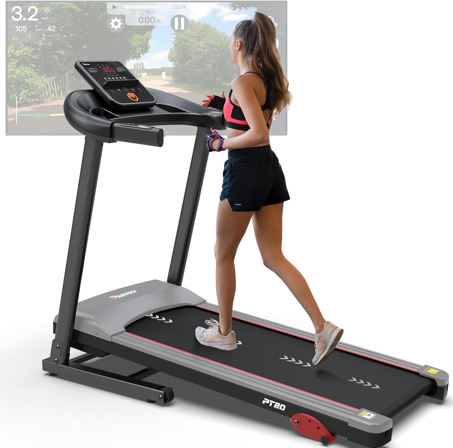 PASYOU Foldable Treadmill for Home