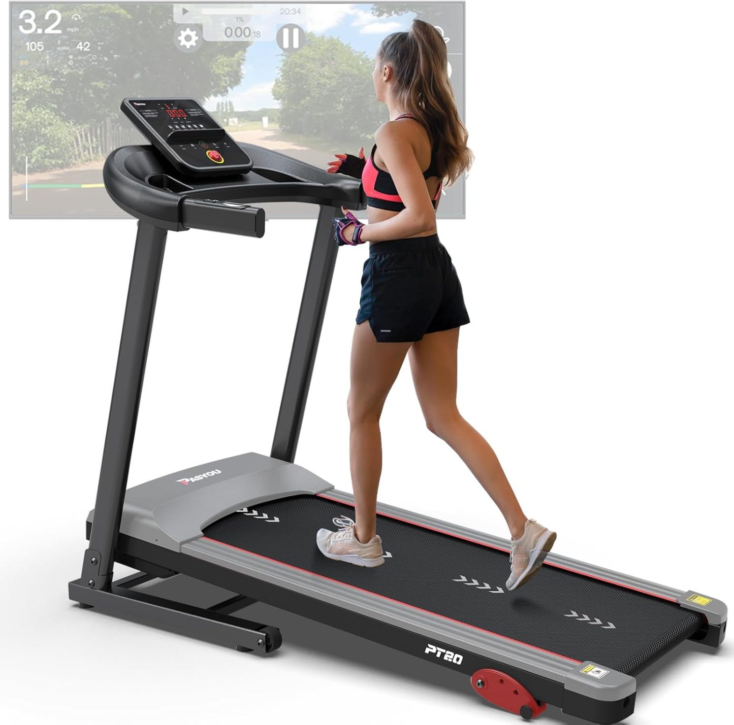PASYOU Foldable Treadmill for Home