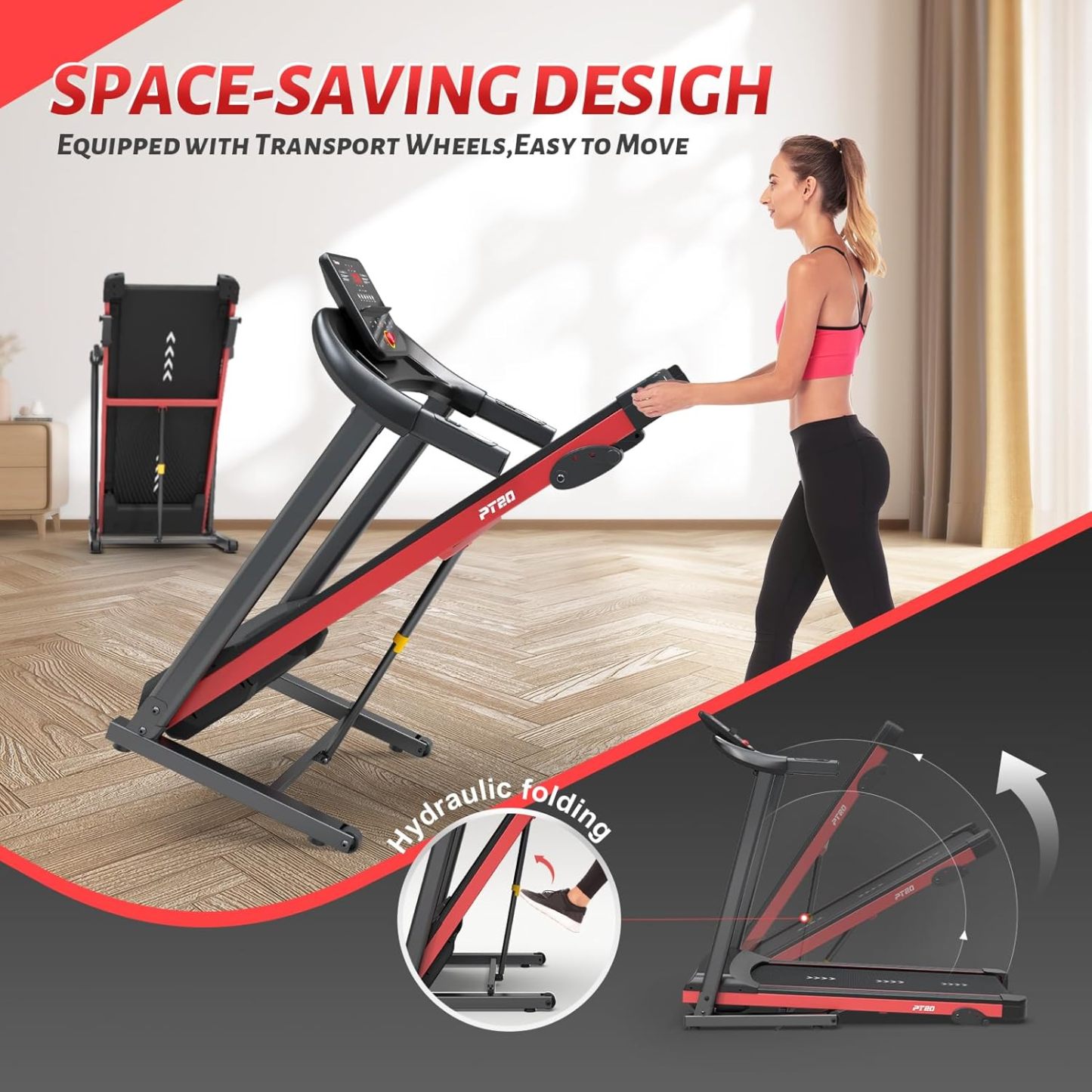 PASYOU Foldable Treadmill for Home