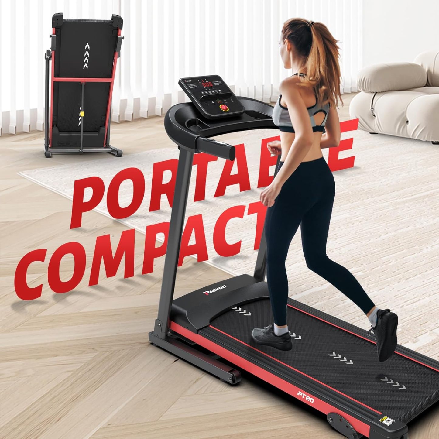 PASYOU Foldable Treadmill for Home