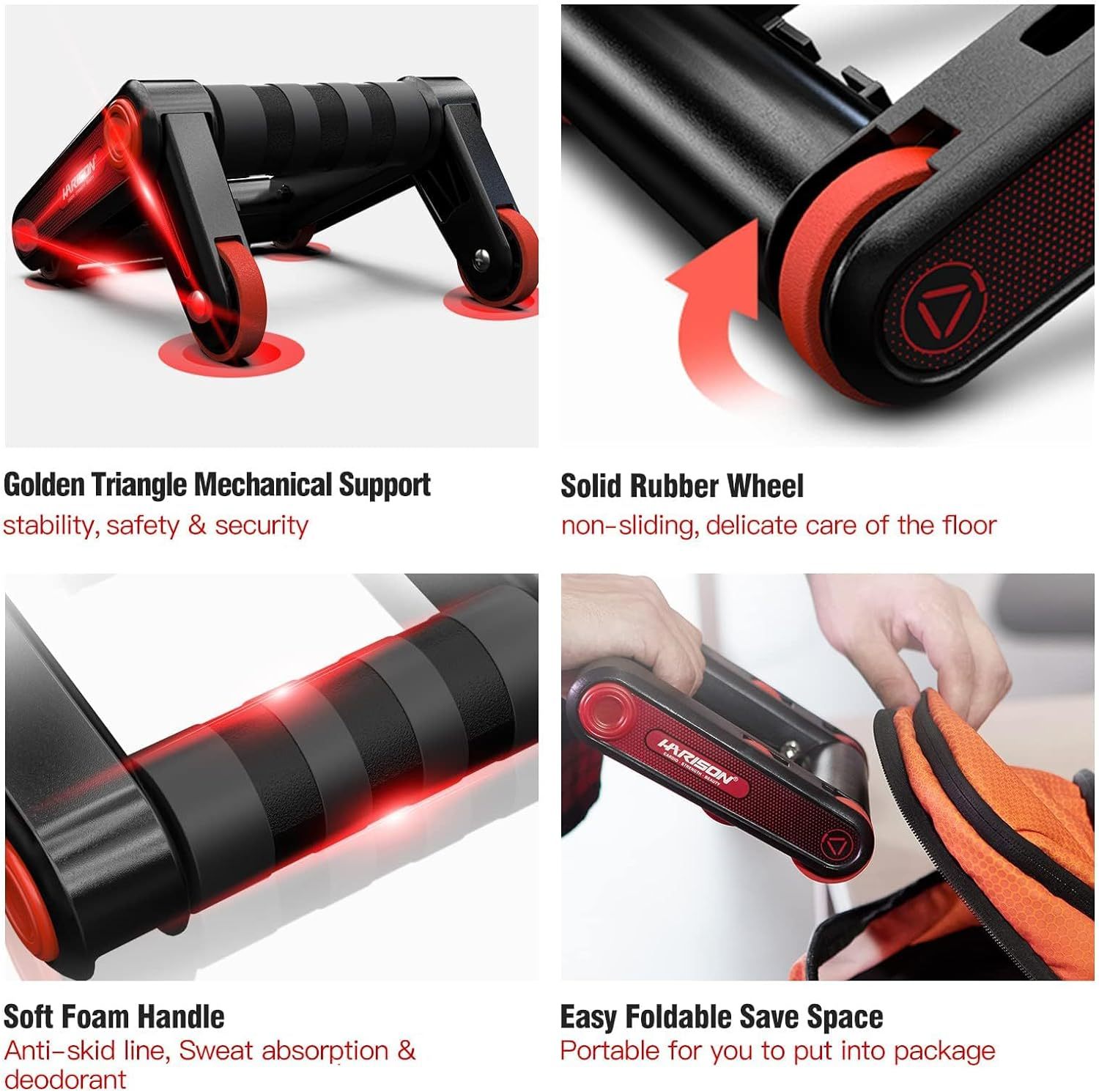 HARISON Ab Roller Wheel for Core Workout HR-415 Ab Roller (1 Set)