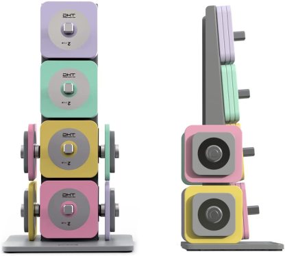 Adjustable Dumbbells Barbell Set with Rack for Home Office, 4-22.8 lbs, 1 Pair / 1 Set / 2 in 1-Trainnox