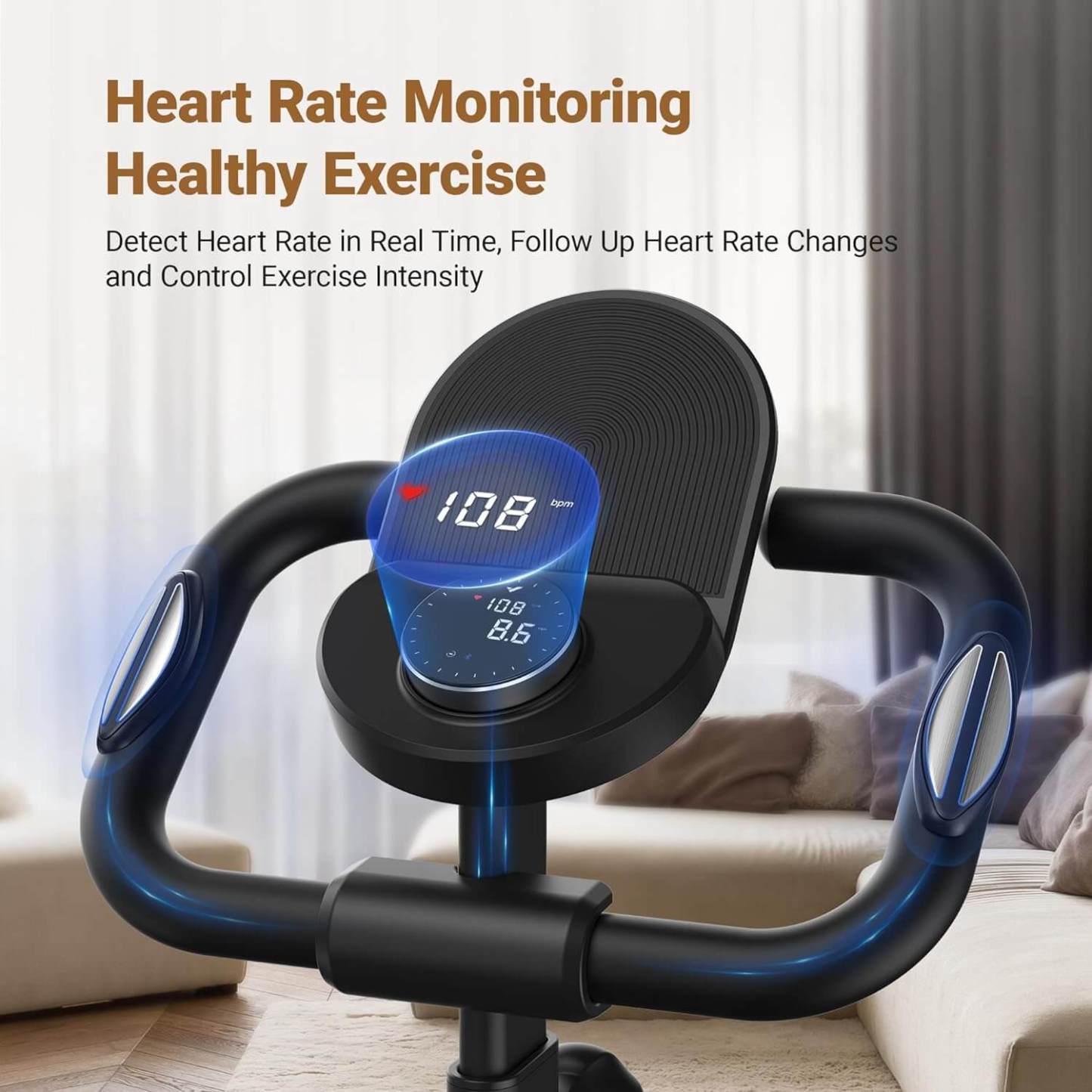 Merach Elliptical Machine for Home Compact Elliptical Trainer with MERACH App Hyper-Quiet Magnetic Drive 16 Resistance Levels 330lbs Capacity