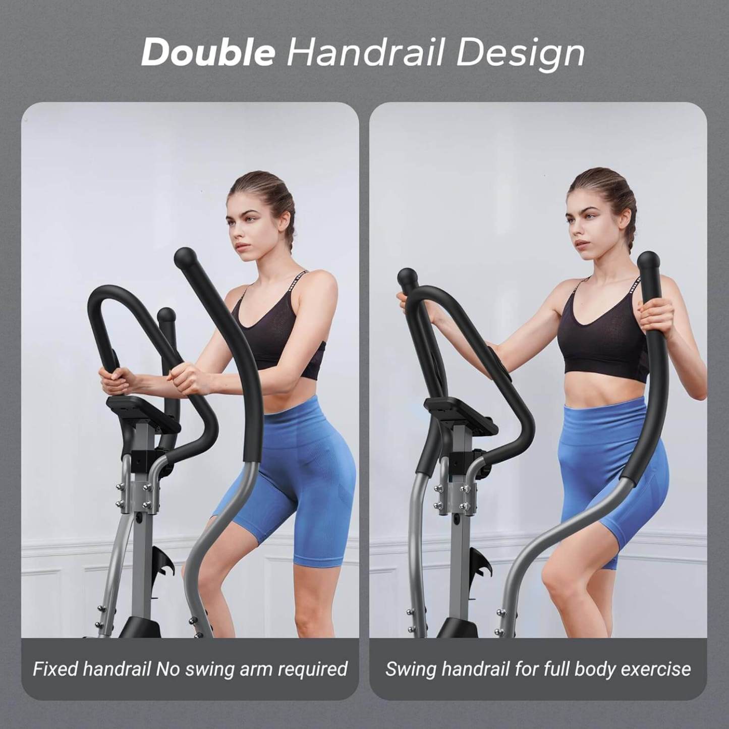 MERACH Elliptical Machines for Home 3-in-1 Cardio Climber Stepping Elliptical with APP Compact Exercise Machine and Stair Stepper 16-Level Magnetic Resistance