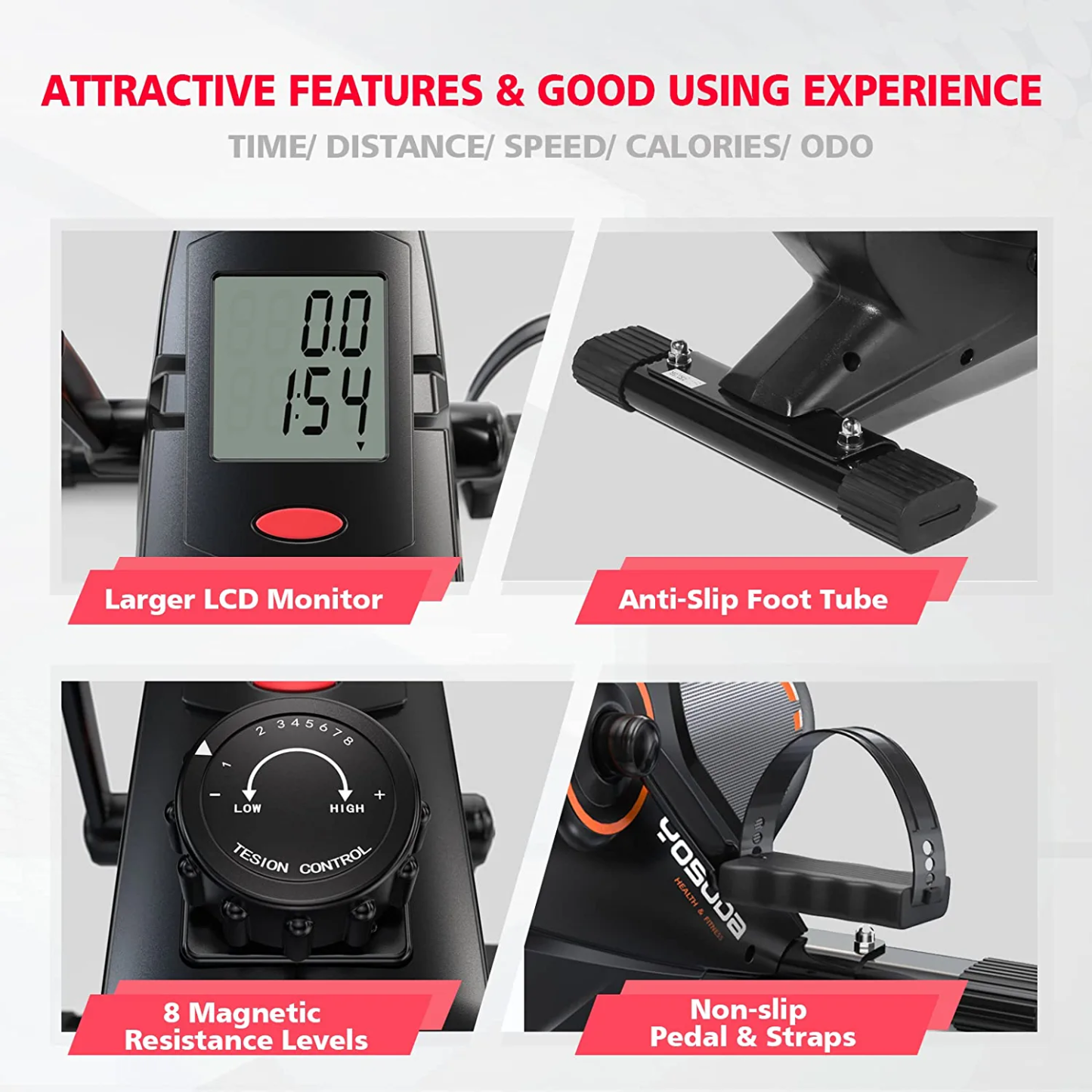 Magnetic Under Desk Cycling Bike Leg Exercise Machine YBM-1, Postpartum Use is also Very Safe-Trainnox