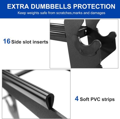 Dumbbell Rack Stand Only for Home Gym Weight Rack for Dumbbells-Trainnox