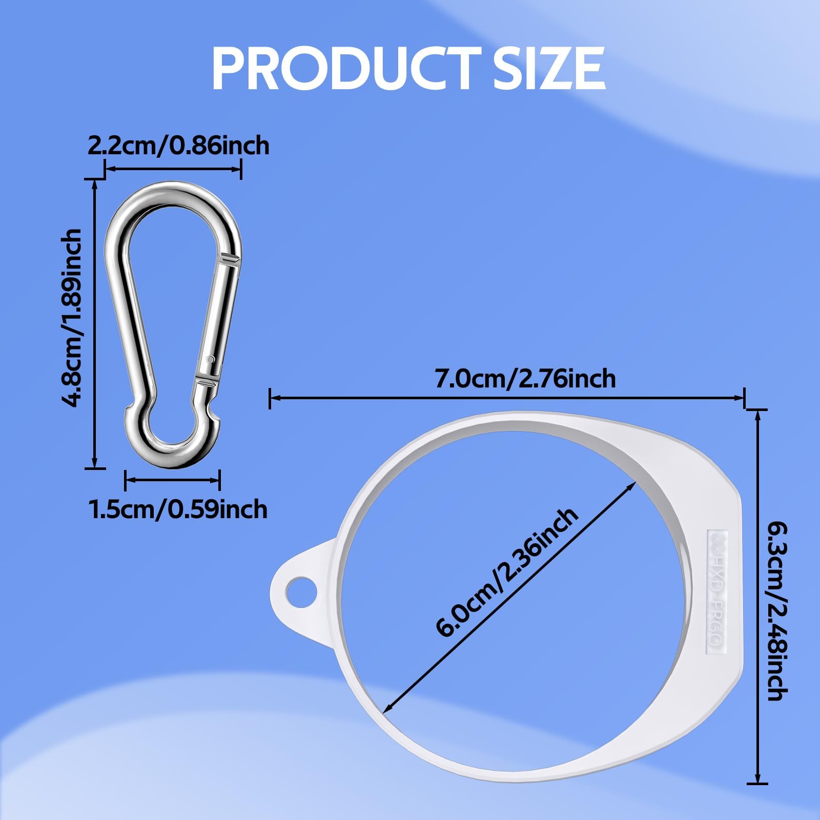 Magnetic Silicone Water Bottle Holder - Gym & Outdoor Sports Bottle Ring with Carabiner
