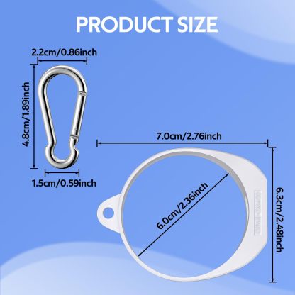 Magnetic Silicone Water Bottle Holder - Gym & Outdoor Sports Bottle Ring with Carabiner