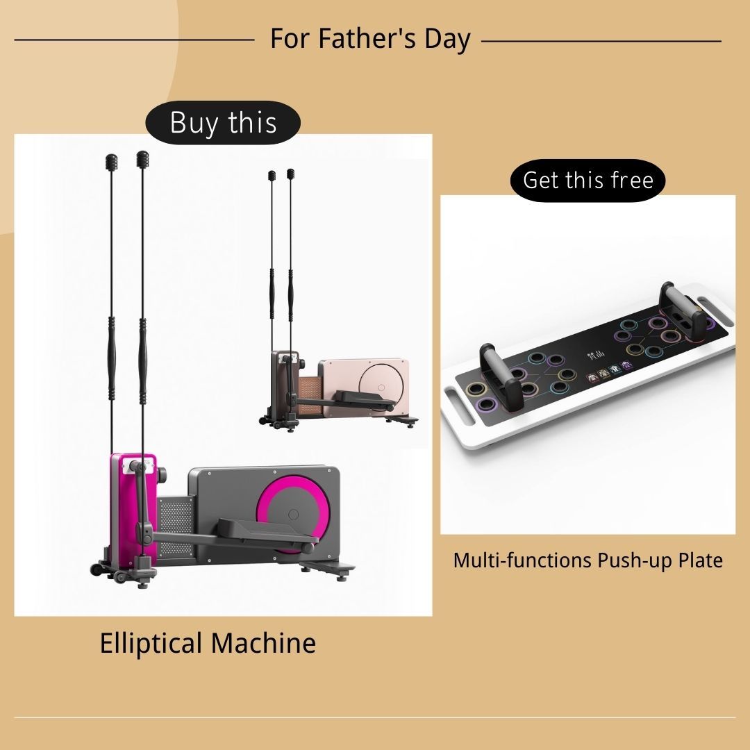 [Exclusive Sales in The U.S.] V-EL Installation-Free Spacewalk Elliptical Machine, Buy one Get A Multi-functions Push-up Plate, Postpartum Use is also Very Safe-Trainnox