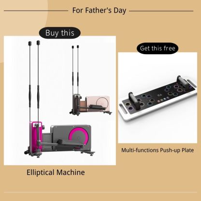 [Exclusive Sales in The U.S.] V-EL Installation-Free Spacewalk Elliptical Machine, Buy one Get A Multi-functions Push-up Plate, Postpartum Use is also Very Safe-Trainnox